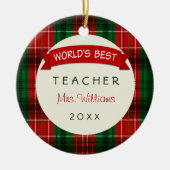 Schoolvakantiegang met cadeautjes keramisch ornament (Voorkant)