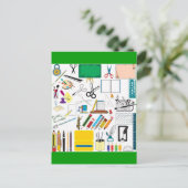 Schoolvakken3 Briefkaart (Staand voorkant)