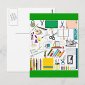 Schoolvakken3 Briefkaart (Voorkant / Achterkant)