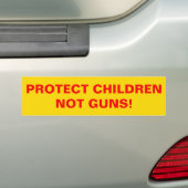 Schoolveiligheid BESCHERM KINDEREN NIET GEWeren  Bumpersticker (Op auto)