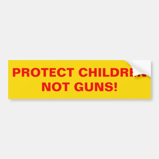 Schoolveiligheid BESCHERM KINDEREN NIET GEWeren  Bumpersticker (Voorkant)