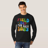 Schoolvelddag Fun Day Groovy Veldendag 2023 Thee T-shirt (Voorkant volledig)