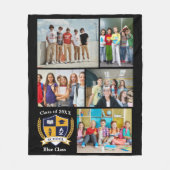 Schoolverlater Fotoherinneringcollage Dekbed Fleece Deken (Voorkant)