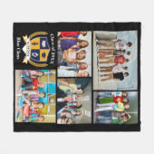 Schoolverlater Fotoherinneringcollage Dekbed Fleece Deken (Voorkant (Horizontaal))