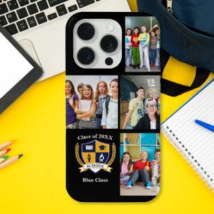 Schoolverlater Fotoherinneringscollage klas van 20 iPhone 15 Pro Case