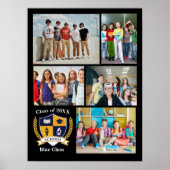 Schoolverlater Fotoherinneringscollage klas van 20 Poster (Voorkant)
