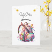 Schoolverlaters muzikant rugzak kaart (Gele Bloem)