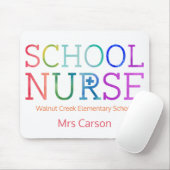  schoolverpleegkunde Typografie op maat Muismat (Met muis)