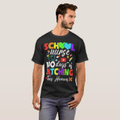 Schoolverpleegkundige 100 dagen patching Tiny Huma T-shirt (Voorkant volledig)
