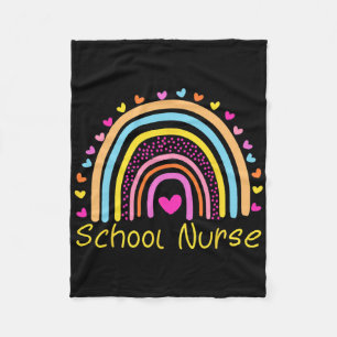 Schoolverpleegkundige Boho Rainbow Nurse Day CK na Fleece Deken