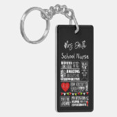 Schoolverpleegkundige dank u sleutelring kerstcade sleutelhanger (Voorkant Links)