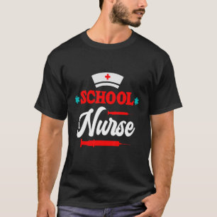 Schoolverpleegkundige eerste dag van de injectie v t-shirt
