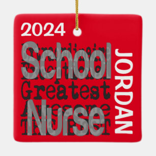 Schoolverpleegkundige Extraordinaire CUSTOM Keramisch Ornament