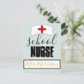 schoolverpleegkundige Kantoor; stethoscoop hart pe Briefkaart (Staand voorkant)