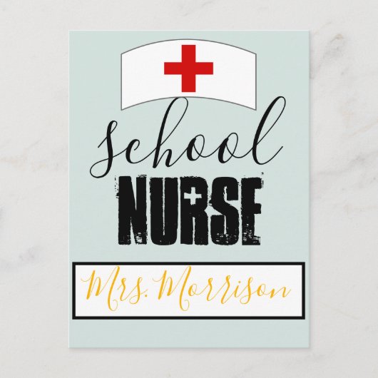 schoolverpleegkundige Kantoor; stethoscoop hart pe Briefkaart (Voorkant)