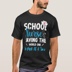 Schoolverpleegkundigen die de wereld één ijspakket t-shirt