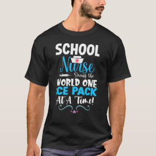 Schoolverpleegkundigen die de wereld één ijspakket t-shirt