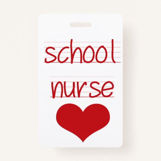 Schoolverpleegkundigen, schoolloodspas, pasje voor badge (Voorkant)