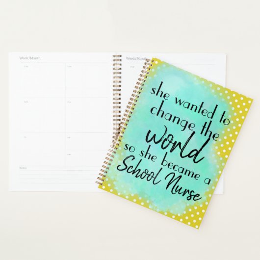 Schoolverpleegkundigen, Trendy-kleuren en coördina Planner (Display)