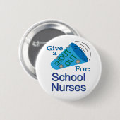 Schoolverpleegkundigen uitzoeken ronde button 5,7 cm (Voorkant /achterkant)