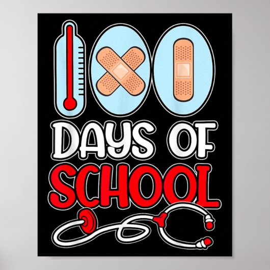 Schoolverpleegster 100 dagen op school LOVE Stetho Poster (Voorkant)