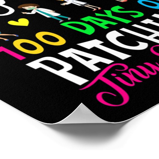 Schoolverpleegster 100 dagen van het oplappen van poster (Hoek)