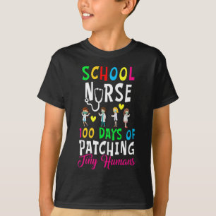 Schoolverpleegster 100 dagen van het oplappen van  t-shirt