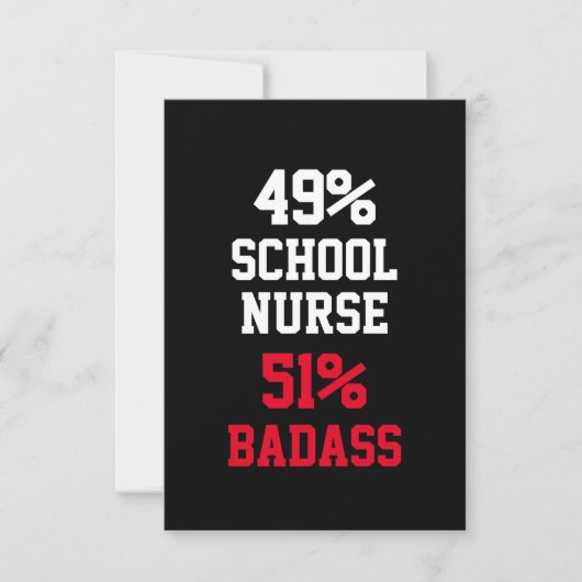 Schoolverpleegster Badass Kaart (Voorkant)
