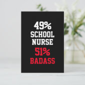 Schoolverpleegster Badass Kaart (Staand voorkant)