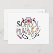 Schoolverpleegster Briefkaart (Voorkant / Achterkant)