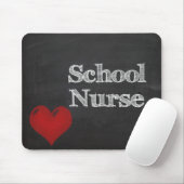 schoolverpleegster chalkboard mousepad muismat (Met muis)