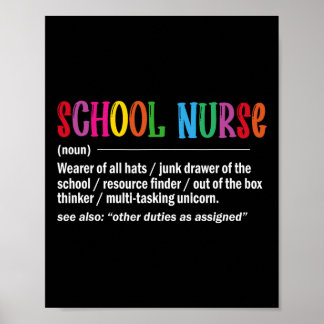 Schoolverpleegster Definitie Byck Terug naar schoo Poster