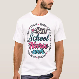 Schoolverpleegster Ever Vintage Gravure Shirt Ontw