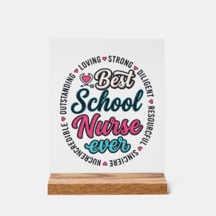 Schoolverpleegster Ever Vintage Gravure Shirt Ontw Acryl Bord