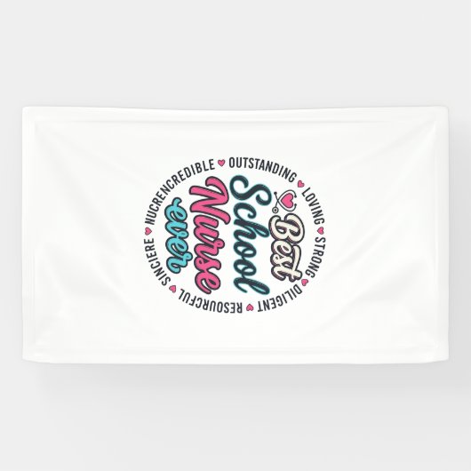 Schoolverpleegster Ever Vintage Gravure Shirt Ontw Spandoek (Horizontaal)