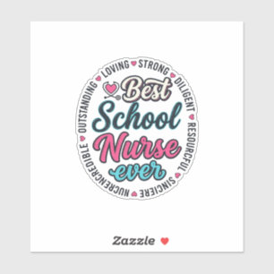 Schoolverpleegster Ever Vintage Gravure Shirt Ontw Sticker