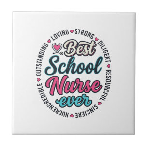 Schoolverpleegster Ever Vintage Gravure Shirt Ontw Tegeltje