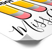 Schoolverpleegster, gepersonaliseerd met penencils poster (Hoek)