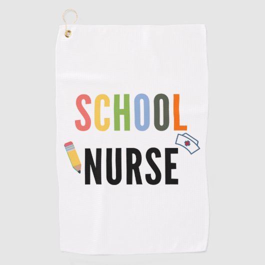 Schoolverpleegster Golfhanddoek (Voorkant)