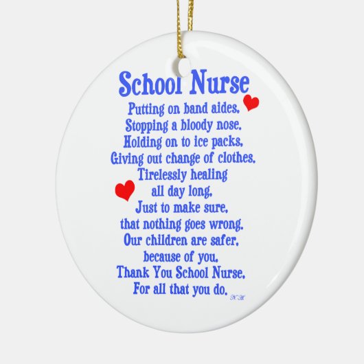 Schoolverpleegster Keramisch Ornament (Links)