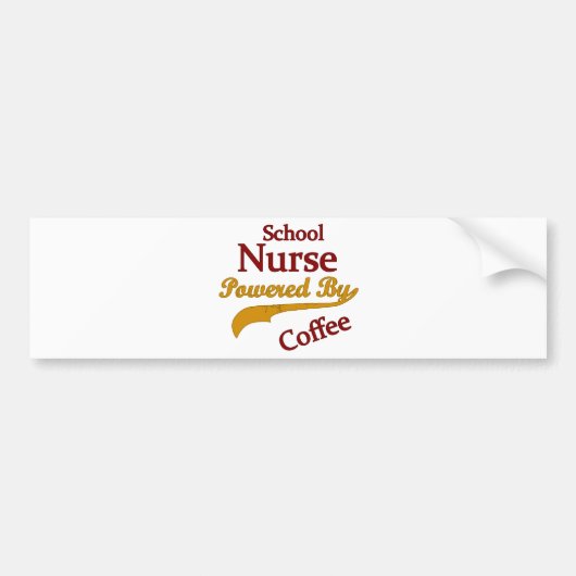 Schoolverpleegster met koffie bumpersticker (Voorkant)
