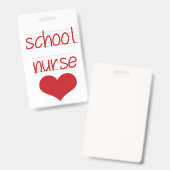 Schoolverpleegster, schoolhalpas, pas gezondheidsc badge (Voor- en achterkant)