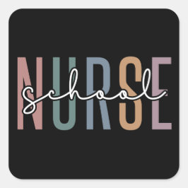 Schoolverpleegster | Schoolverpleegkundigen RN waa Vierkante Sticker