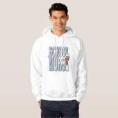 Schoolverpleegster Vintage Bloem Typography Shirt (Voorkant volledig)