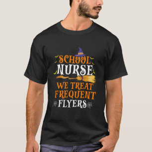 Schoolverpleegster We behandelen frequente vlieger T-shirt