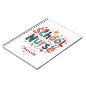 Schoolverpleegster Whimsical – gepersonaliseerde n Notitieboek (Linkerzijde)