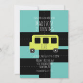 Schoolvervoer Wiel Bus Uitnodiging (Voorkant)