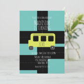 Schoolvervoer Wiel Bus Uitnodiging (Staand voorkant)