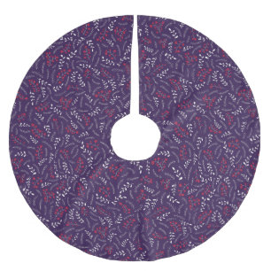 Schoolviolet paars rood blaadpatroon kerstboom rok
