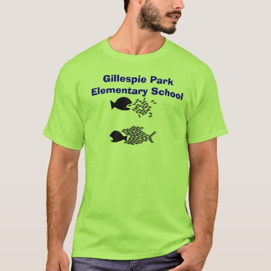 schoolvis, Gillespie Park Elementaire School T-shirt (Voorkant)